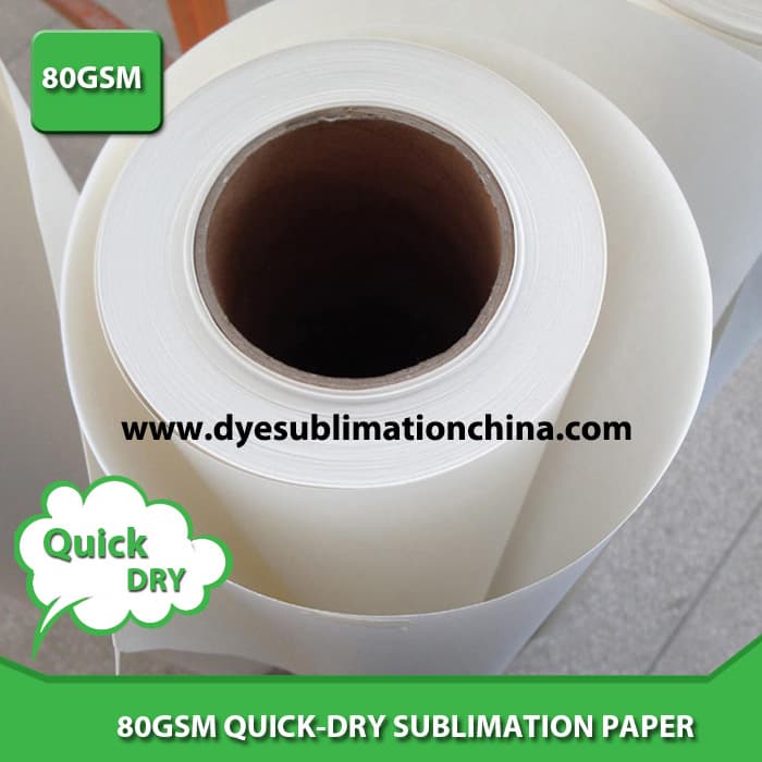 _High quality fast dry 80gsm sublimation transfer paper